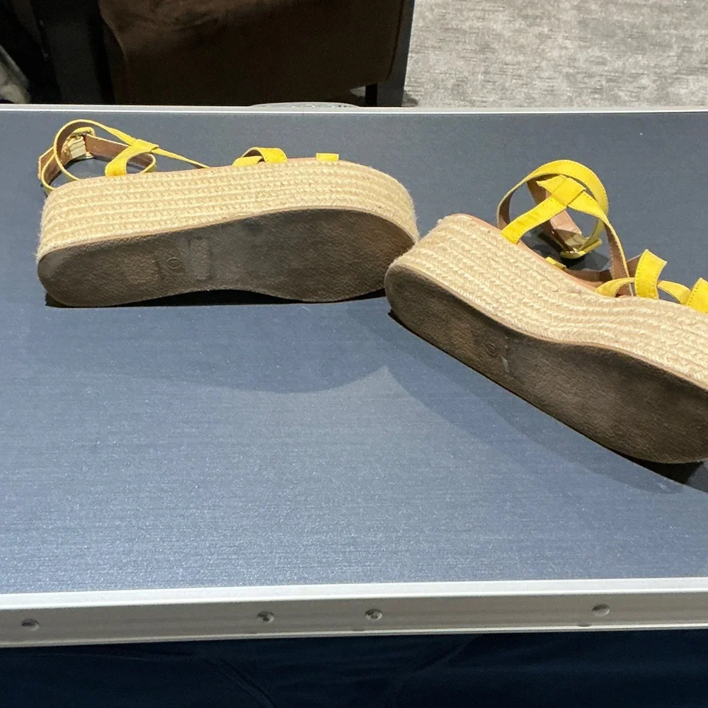 Urban Outfitters Yellow Espadrille Sandals